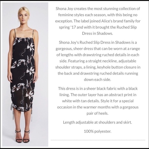 🔥Shona Joy, Ruched Slip Dress